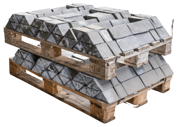 1000KG Ballast Dreieck Bleibarren (10 kg) auf Palette